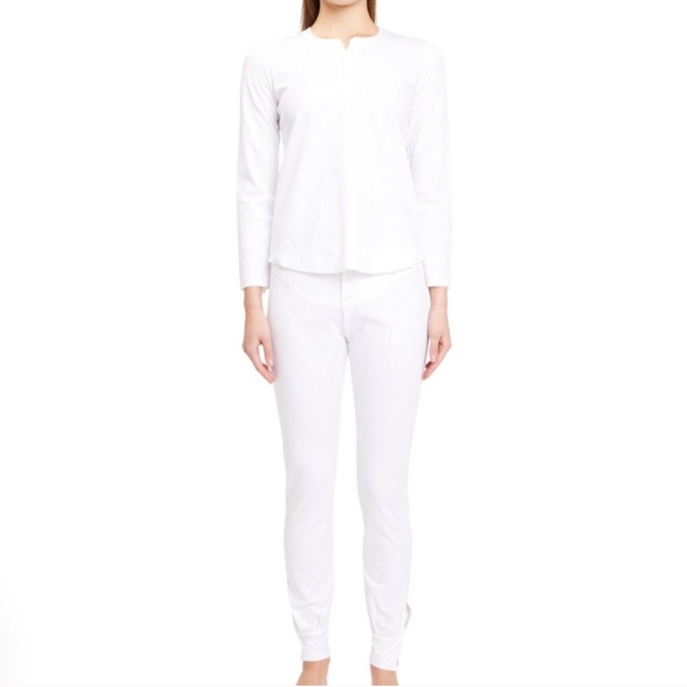 Morgan Lane Women's White Long Sleeve Pajama Set